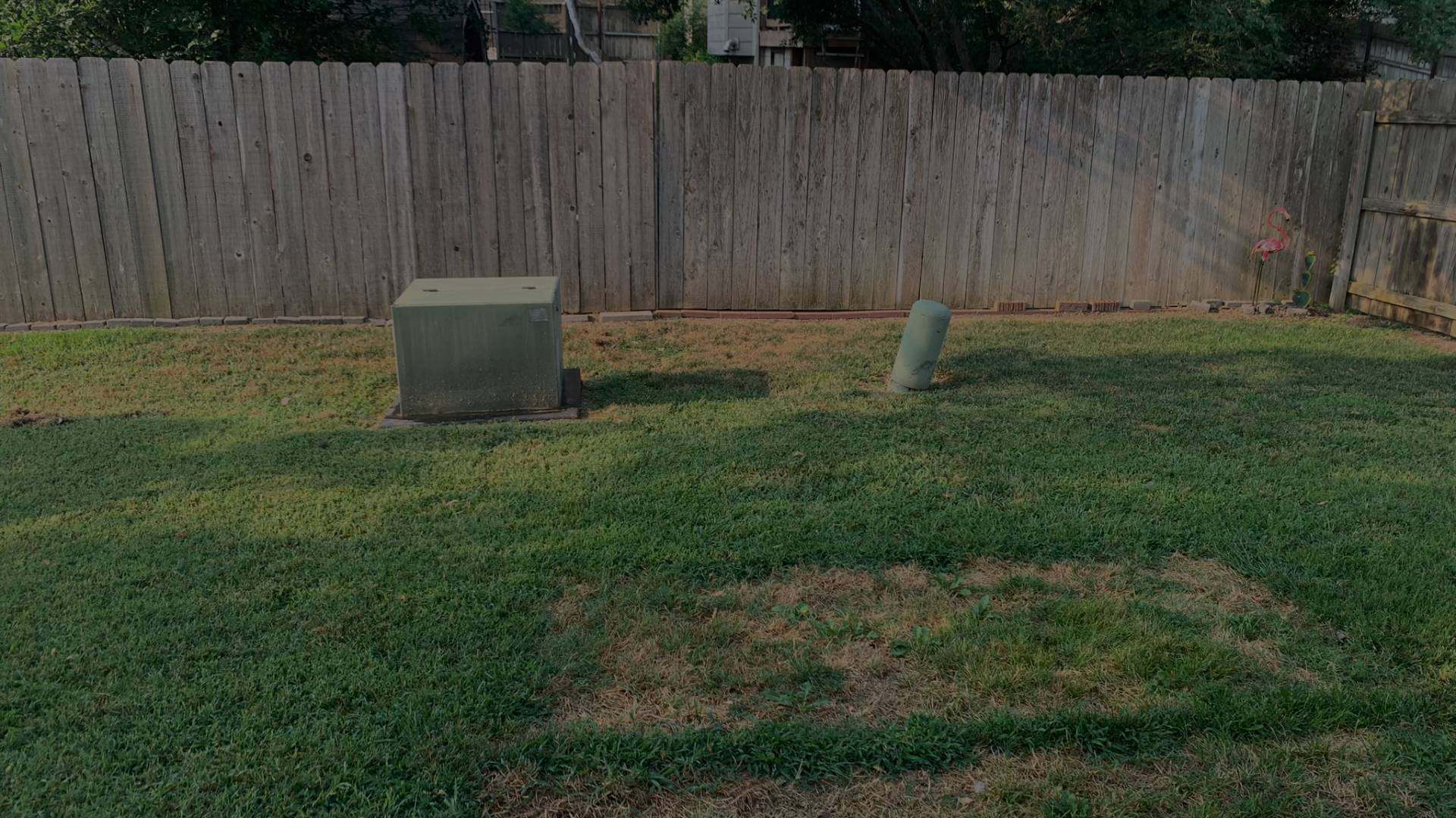 Before - plain yard